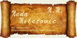Neda Miletović vizit kartica